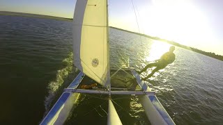 NACRA 50 Solo wind 15mph [upl. by Ainuj]