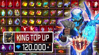 100000💎DIAMONDS🔥ULTIMATE top up😱watch how many skins I got Free Fire [upl. by Bowerman562]