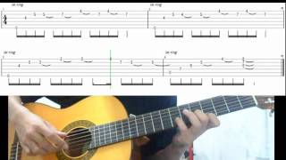 Tabintro เวลาเธอยิ้ม polycat for acoustic guitar [upl. by Klimesh]