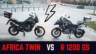 Honda Africa Twin vs BMW R1200gs ADV  ENGLISH SUBTITLES [upl. by Aed]