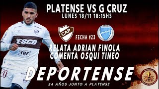 PLATENSE vs G CRUZ por la fecha 23 de la ligaprofesional DEPORTENSE 34 AÑOS junto a vos [upl. by Etnoel]