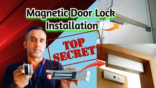 Magnetic Lock Installation  How to Install Electro Magnetic Door Lock  Mag Locks [upl. by Dar]