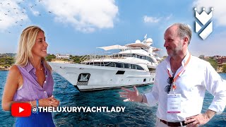 Tour of Benetti 121 Superyacht with THE LUXURY YACHT LADY [upl. by Cherie549]