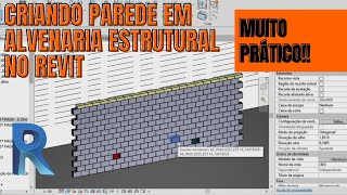 ✅💻DESENVOLVENDO PAREDE EM ALVENARIA ESTRUTURAL NO REVIT extraordinário [upl. by Ratha]