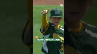 Little Leaguer makes INCREDIBLE MIDJUMP adjustment 🤯 [upl. by Kirsteni526]