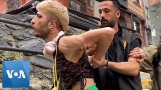 Turkish Police Chase Detain Protesters at Istanbuls Trans Pride Parade  VOA News [upl. by Whitnell417]