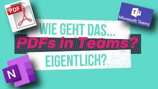 PDFs in Microsoft Teams bearbeiten über OneNote  MS Teams in der Schule [upl. by Camile]