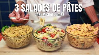 3 SALADES DE PÂTES  Des recettes rapides qui goûtent lété pour tous les goûts [upl. by Casimire]