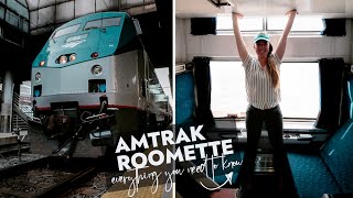 AMTRAK ROOMETTE Everything You Need to Know 2021  Detailed Room Tour Shower Food and More [upl. by Lareine]