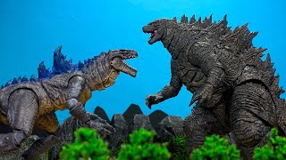 LEGENDARY GODZILLA VS ZILLA an epic battle Stop Motion [upl. by Anaib]