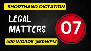 Legal Dictation Exercise07 400 words 80 wpm jkhighcourt jkhighcourtstenographer [upl. by Mcfadden798]