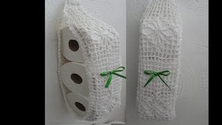 PORTARROLLOS DE PAPEL HIGIÉNICO A CROCHET paso a paso [upl. by Riker]