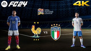 FC 24  France vs Italy  UEFA Nations League 2425 Full Match  4K [upl. by Kred]