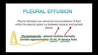 Pleural Effusion  Definition  Pathological versus Physiological pleural fluid  PART1 [upl. by Imeon]