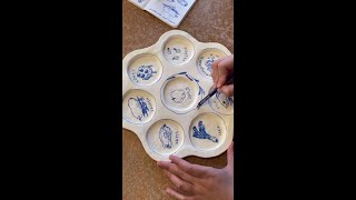 How to use underglaze pencil ❤️ frankceramics [upl. by Llenrahs]