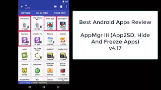 Review Android Apps AppMgr III Pro v417 [upl. by Dacey1]