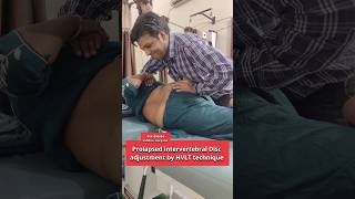 Prolapsed intervertebral Disc adjustment by HVLT technique shorts drrajeshsharmapt [upl. by Eylatan]