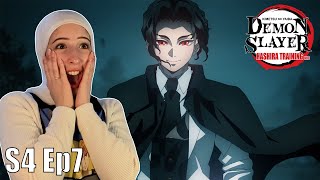 OMG HES HERE  Demon Slayer Kimetsu No Yaiba Season 4 Episode 7 Reaction [upl. by Lotsirhc750]