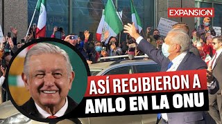 ¡Con MARIACHI Así recibieron a AMLO en Nueva York  ÚLTIMAS NOTICIAS [upl. by Yarak]