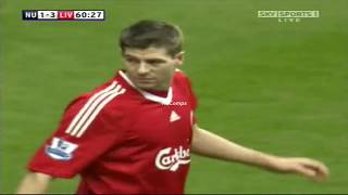 Steven Gerrard vs Newcastle  200809 A [upl. by Lrad13]