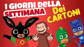 Filastrocca GIORNI DELLA SETTIMANA con cartoni animati Canzone [upl. by Wallas]