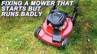 Fixing A Toro Mower That Starts But Runs Poorly [upl. by Malka]