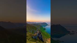 Is this paradise On top of the Lofoten Islands Norway☀️ [upl. by Drew600]