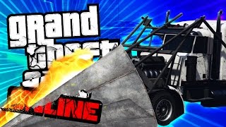 ROCKET CAR VS WEDGE TRUCK  GTA 5 Online ImportExport DLC [upl. by Tove]