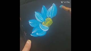 ONE STROKE PAINTING OF A FLOWER FOR BEGINNERS [upl. by Atiuqcir]