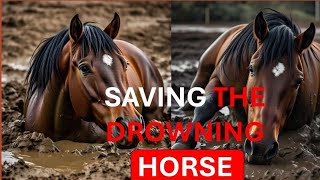 FULL VIDEO FAMILY DESPERATE RESCUE OF A DROWNING HORSE FROM DEATH MUD horsestaple pferde hester [upl. by Mimajneb822]