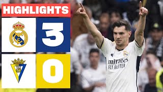 REAL MADRID 3  0 CÁDIZ CF  RESUMEN LALIGA EA SPORTS [upl. by Seaver]