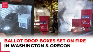 Hundreds of ballots destroyed as incendiary devices set fire to drop boxes in Oregon and Washington [upl. by Nylia]