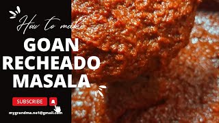 How to make Goan Recheado Masala  Goan Recheado Masala Recipe  Raehad Masala  Fish Fry Masala [upl. by Idolem]