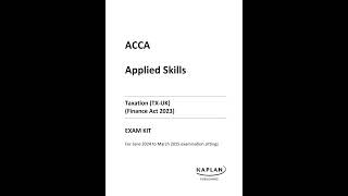 2025 ACCA Exam Practice Kit  Taxation TX  UK [upl. by Azila]