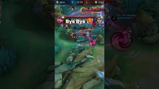 bye bye 😂 you enemys 🥵mobilelegends shorts trending [upl. by Nessnaj]