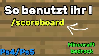 Minecraft Bedrock tutorial scoreboard  Ps4  Deutsch [upl. by Anneg]