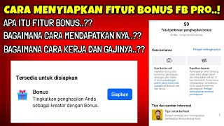 CARA MENYIAPKAN FITUR MONETISASI BONUS FB PRO [upl. by Yenar248]