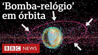 Lixo espacial mapa identifica 200 bombasrelógio na órbita da Terra [upl. by Ssac]