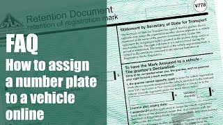 Assign A Number Plate To A Car  National Numbers [upl. by Renaldo]