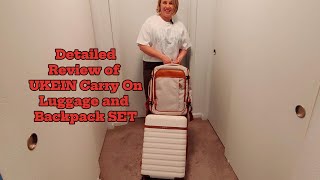 REVIEW of the UKEIN luggage travel set with backpack and toiletries bag and TSA lock [upl. by Ocir172]