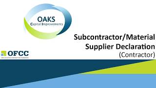 Create SubcontractorSupplier Declaration [upl. by Clarine651]