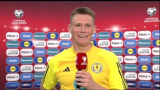 Scotlands Scott McTominay interviewed following goalscoring performance in Cyprus [upl. by Neitsirk491]