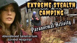 Extreme Stealth Camping in an Abandoned Hospital during a Noreaster  Did I Capture Paranormal [upl. by Etnoved]