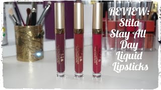 REVIEW New Stila Stay All Day Liquid Lipsticks Bacca Ricco amp Chianti with lip swatches [upl. by Hock]