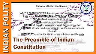 The Preamble  Constitution of India  Indian Polity  SSC CGL  by TVA [upl. by Hospers989]