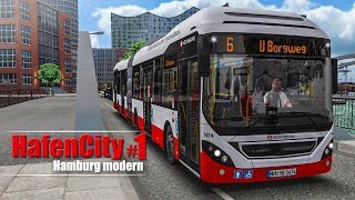 OMSI 2 Hamburg HafenCity 1  Mit dem Volvo 7900 HybridBus auf der Linie 6  BUSSIMULATOR [upl. by Nazay]