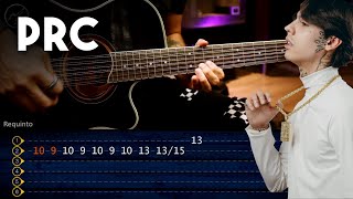 PRC  Peso Pluma Natanael Cano GUITARRA Tutorial REQUINTO  ACORDES Christianvib [upl. by Atikram]