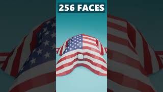 🇺🇸 USA Flag Cloth Simulation blender shorts simulation america [upl. by Ekez]