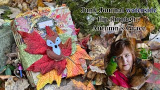 Junk Journal waterside flip through  Autumn’s Grace [upl. by Pachston]