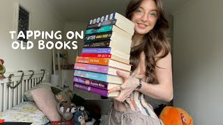 ASMR Tapping on my old book collection🎐 lofi camera tapping book tapping [upl. by Ruenhs638]